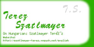 terez szatlmayer business card